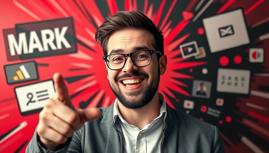 AI in B2B Marketing concept with stylized marketing artwork.