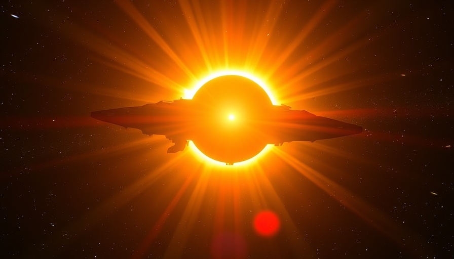 Artificial solar eclipse created by a spacecraft in space