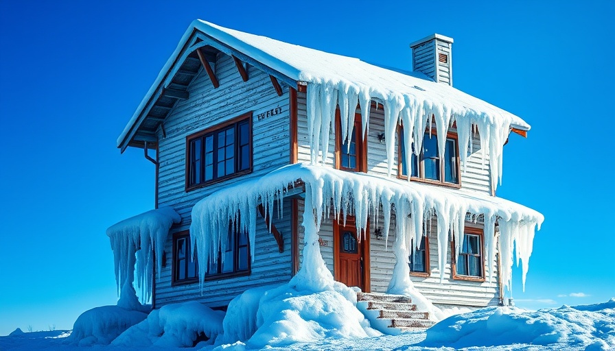 Frozen house representing effective cooling your home without breaking the bank.