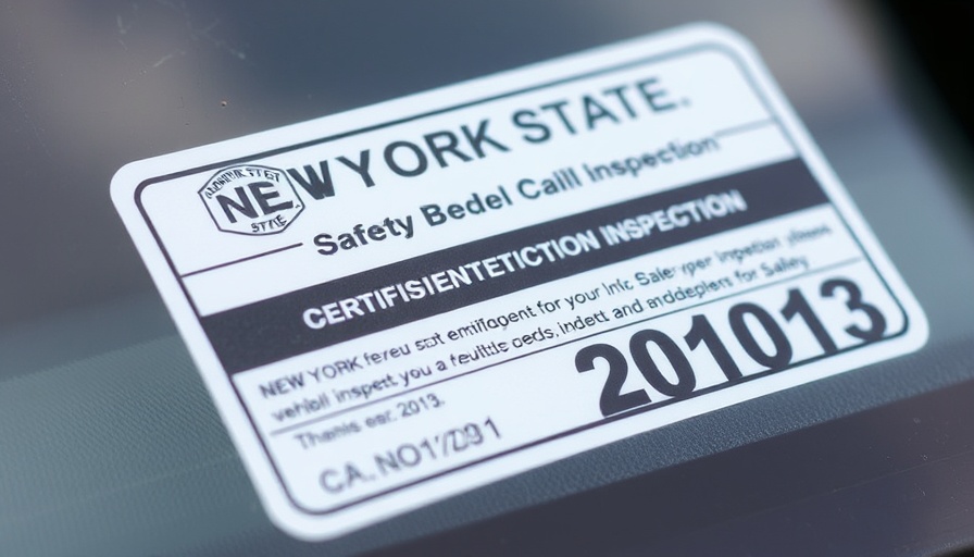Vehicle Inspection Sticker Understanding: NY state inspection sticker on windshield.