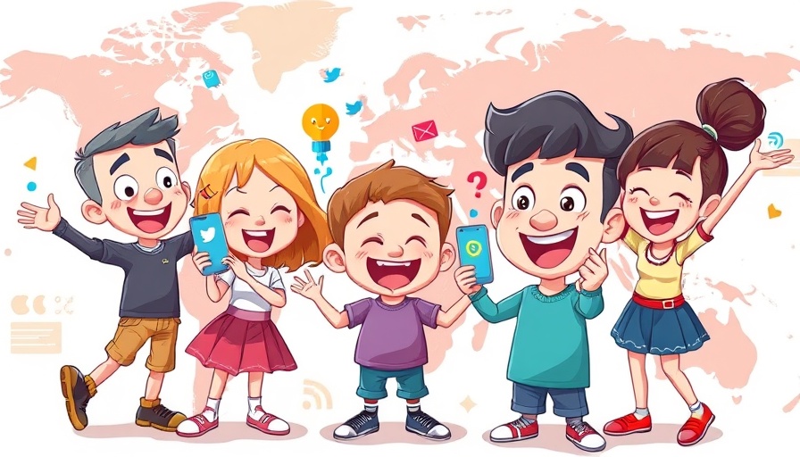 Animated team using digital marketing strategies on social media platforms.