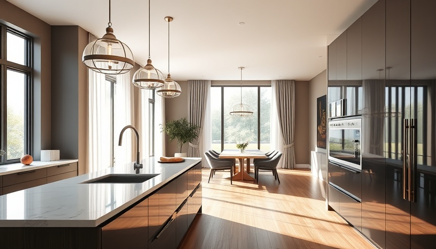 Stylish kitchen trends 2025 with marble countertops and modern lighting.