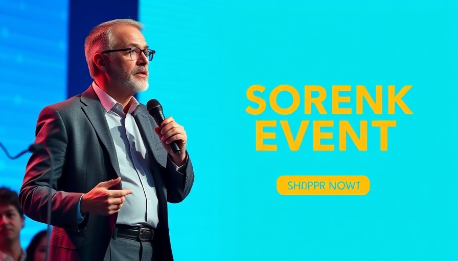 Sleek promotional graphic for AI Speaker Series event with seasoned speaker.