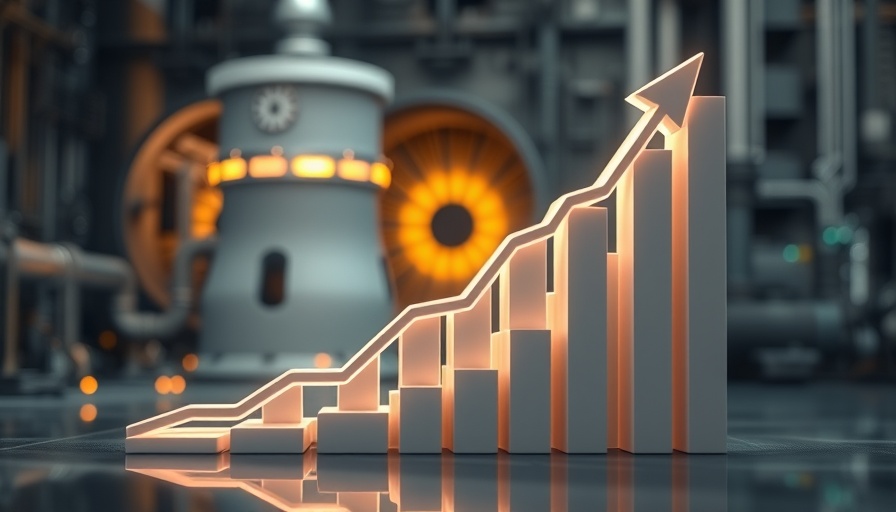 Futuristic chart showing upward investment trend in fusion startups.