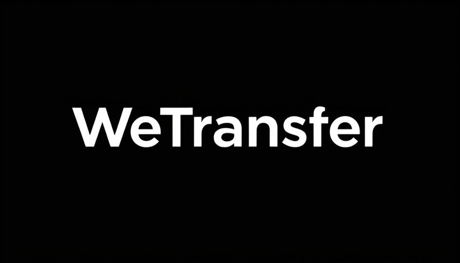 WeTransfer bold logo on black background represents AI training user data.