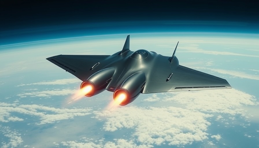 Hypersonic propulsion technology on sleek aircraft above Earth.