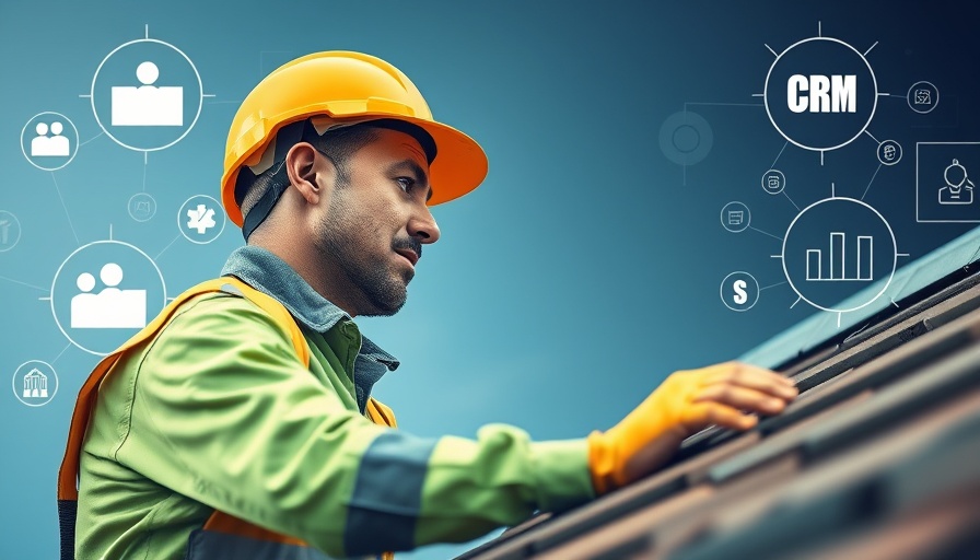 Roofer integrating CRMs for roofing businesses in 2025, with tools.
