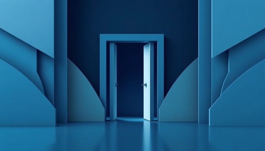 Abstract blue and gray geometric art symbolizing open-weight language models.