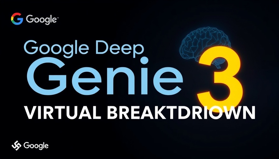Google DeepMind Genie 3 virtual world breakthrough AI promotional banner.