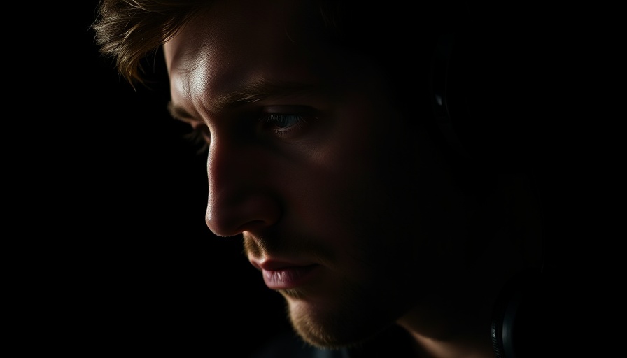 Man wearing headphones, deep in thought, representing powerful motivational speeches.