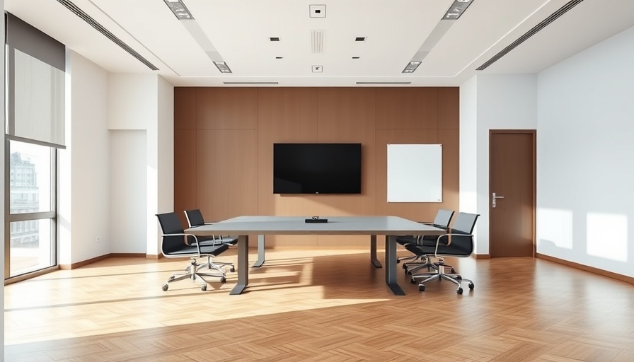 Zero-workforce startups concept; empty modern conference room.