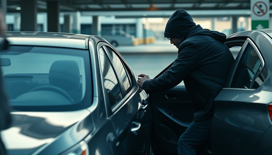 Unauthorized car entry attempt in parking lot, Most Stolen Cars 2025.