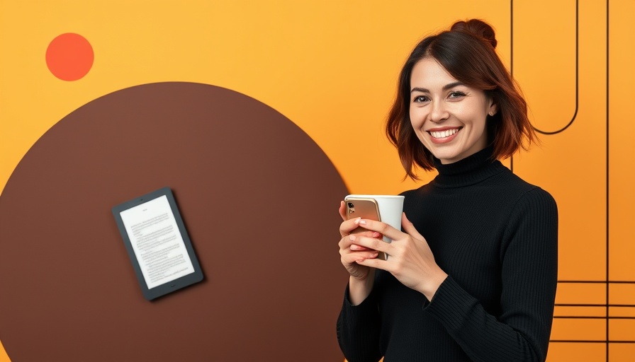 Modern design featuring woman and e-reader with free ebook templates.