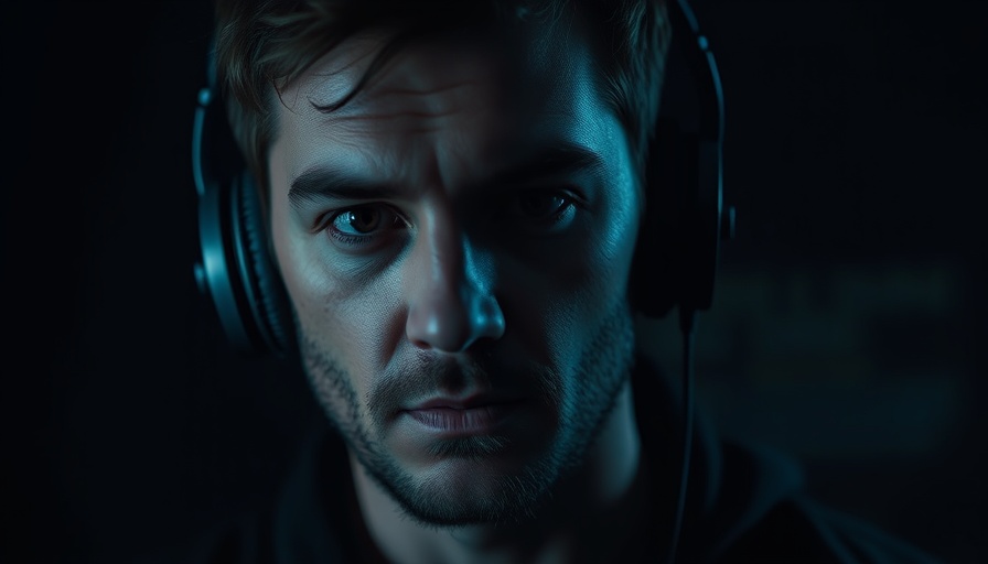 Focus on what can go right podcast cover art with a serious man in headphones.