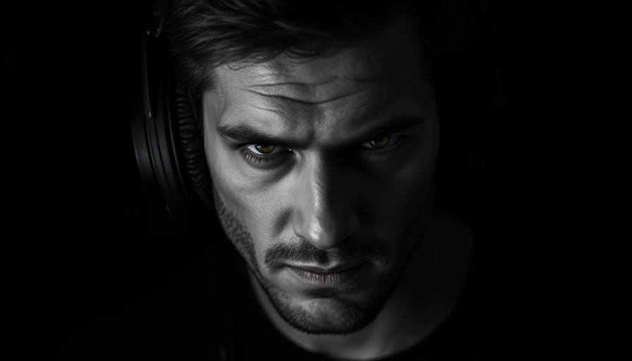 Moody portrait with headphones, dark background - Playing it Safe is Costing You Everything