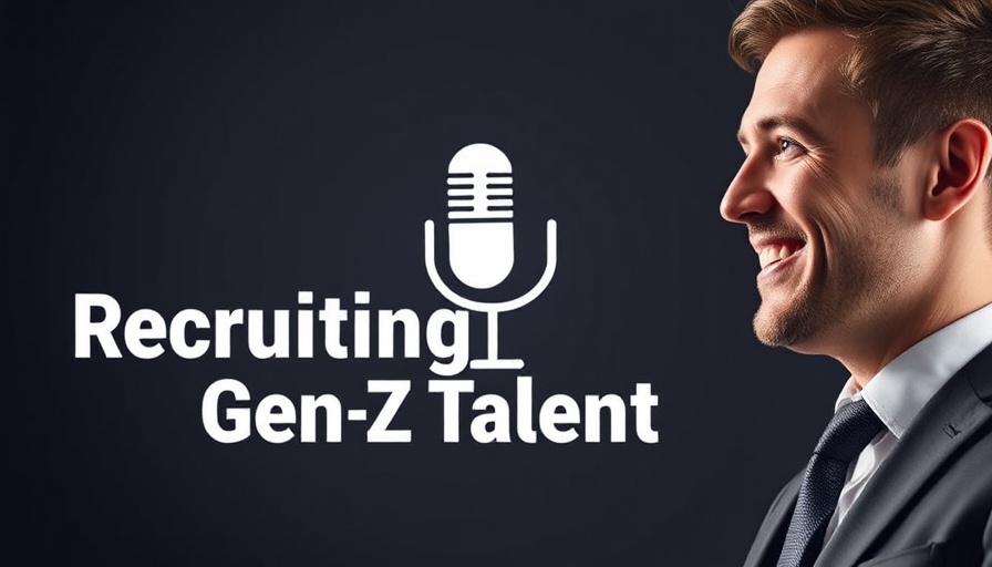 Podcast graphic on Gen Z recruitment in HVAC industry, featuring host and guest.