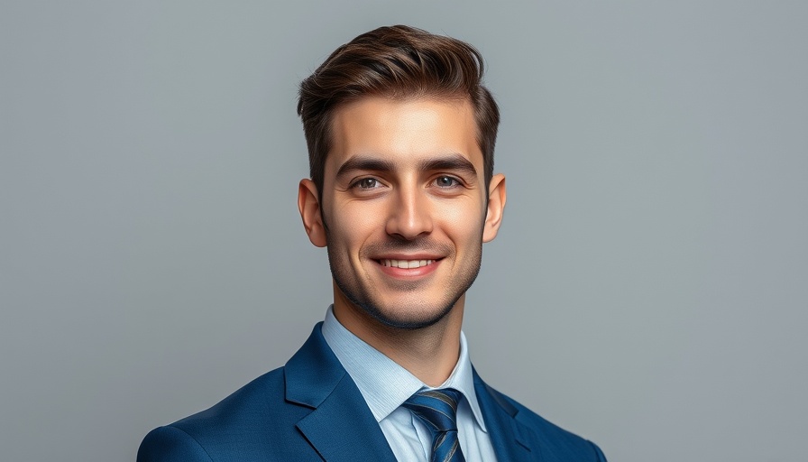 ECIA committee member in a blue suit with a confident expression