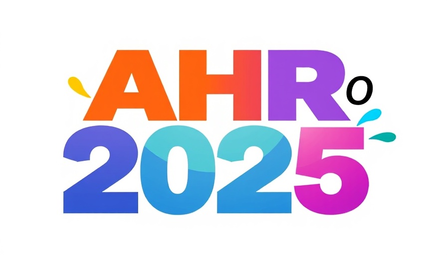 AHR Expo 2025 logo design with colorful elements.