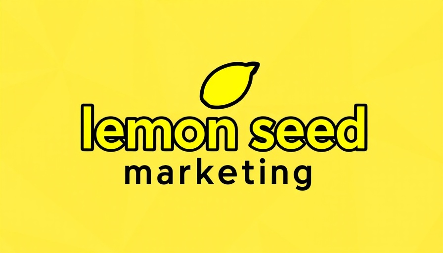 Lemon Seed Marketing logo with yellow geometric background.