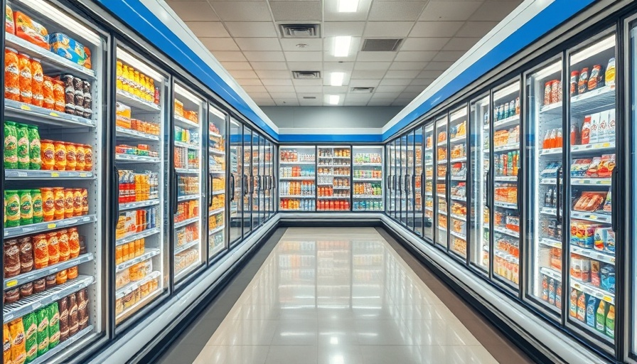 Refrigeration aisle showcasing products affected by HFC phasedown.