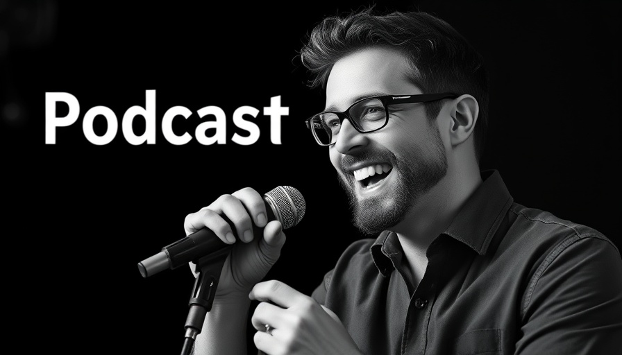 Black and white podcast promotional image for Tony Robbins leadership insights.