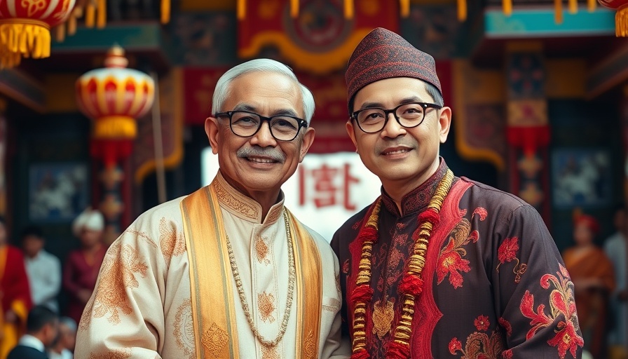 Distinguished men in cultural ceremony, vibrant traditional setting, Deepak Chopra meditation health.