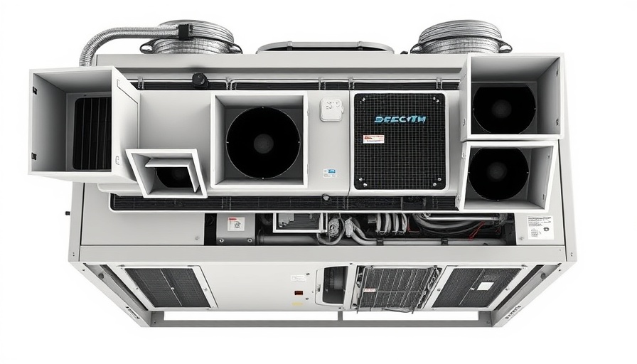 Dedicated outdoor air system unit with visible components.