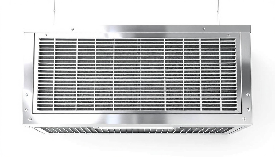 HVAC unit with air filters for cooling options in systems.