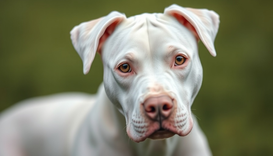 Gentle white pit bull, Pit Bull Ownership, soft background.