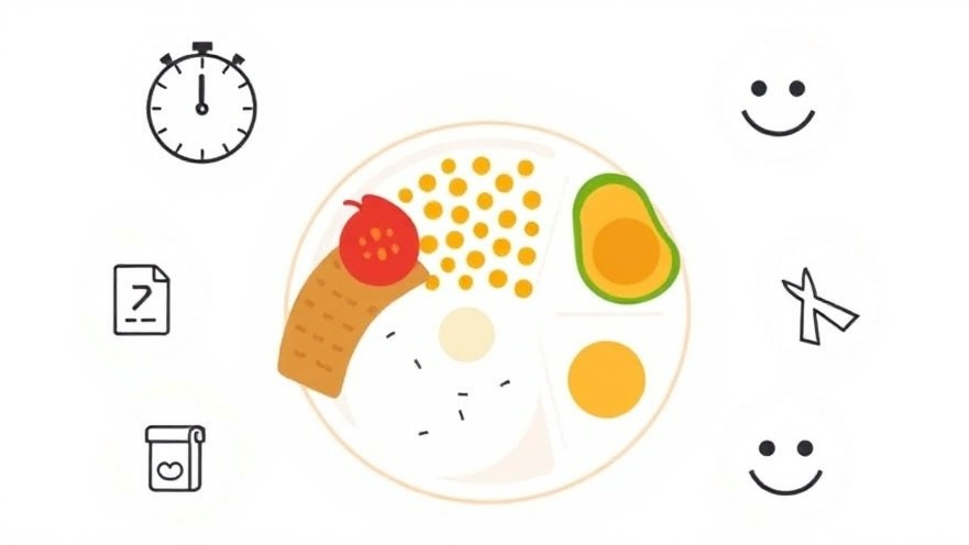 Balanced breakfast plate with protein, fiber, and healthy fats for sustaining energy until lunchtime.
