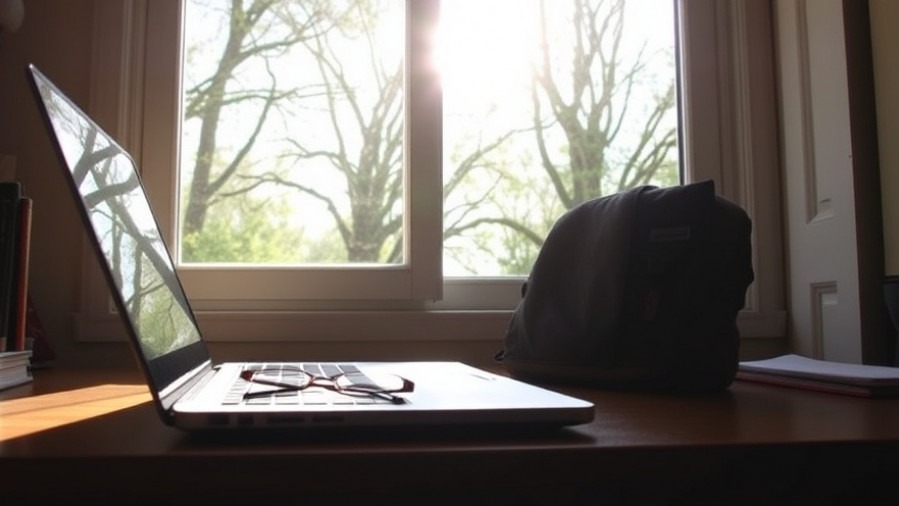 A serene desk scene promoting self-love for entrepreneurs, emphasizing productivity through self-care.