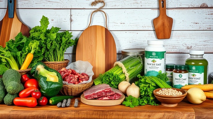 Integrative pet care with fresh vegetables and holistic nutrition for animals