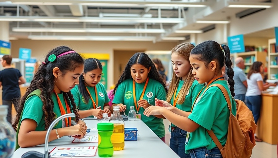 Girl Scouts engaging in STEM activities at an event in Sacramento.