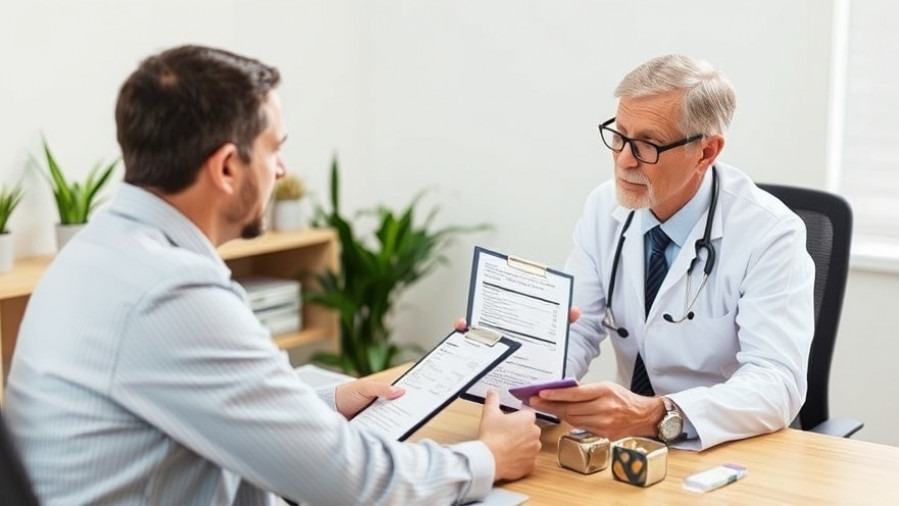 Doctor guiding patient on nootropic supplements for cognitive enhancement and productivity boost.