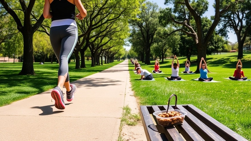 Sacramento wellness tips: A person jogging with healthy snacks nearby, promoting cortisol weight loss.