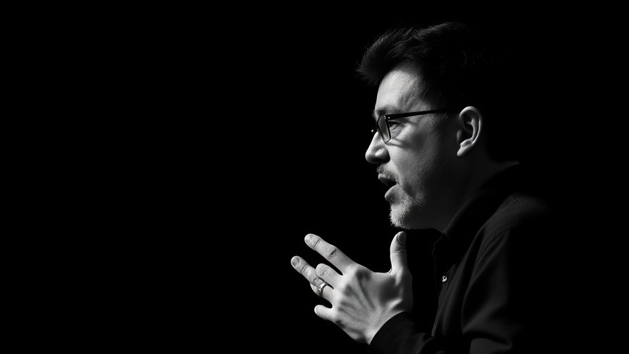 Monochrome side-profile of a confident man enhancing customer experience.