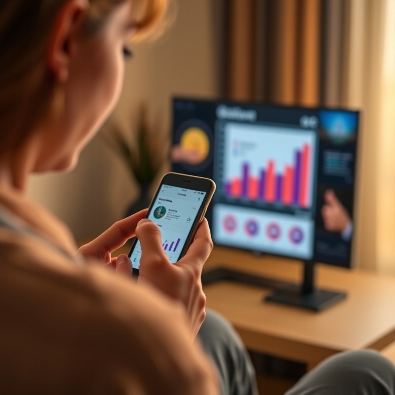 Spa prospect seeing a retargeting ad while browsing the internet on smartphone