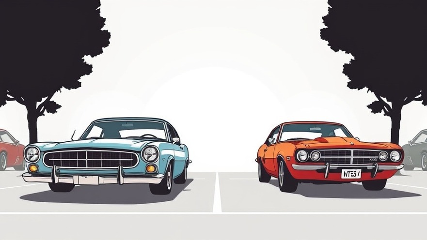 A Tale of Two Car Shows showcasing diverse classic and modern automobiles.