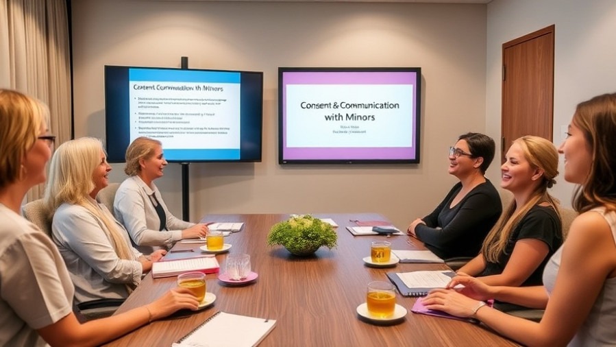 Spa staff training on consent and communication with minors, promoting professional education.