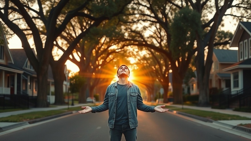 Peaceful Sacramento neighborhood at sunrise, embracing calm and renewal.
