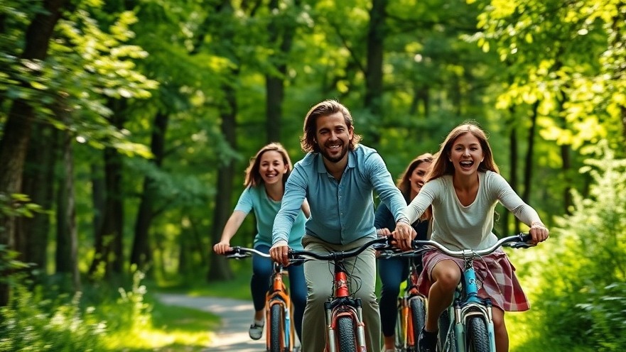 Joyful family biking on the best trails in Sacramento, enjoying outdoor fun together.