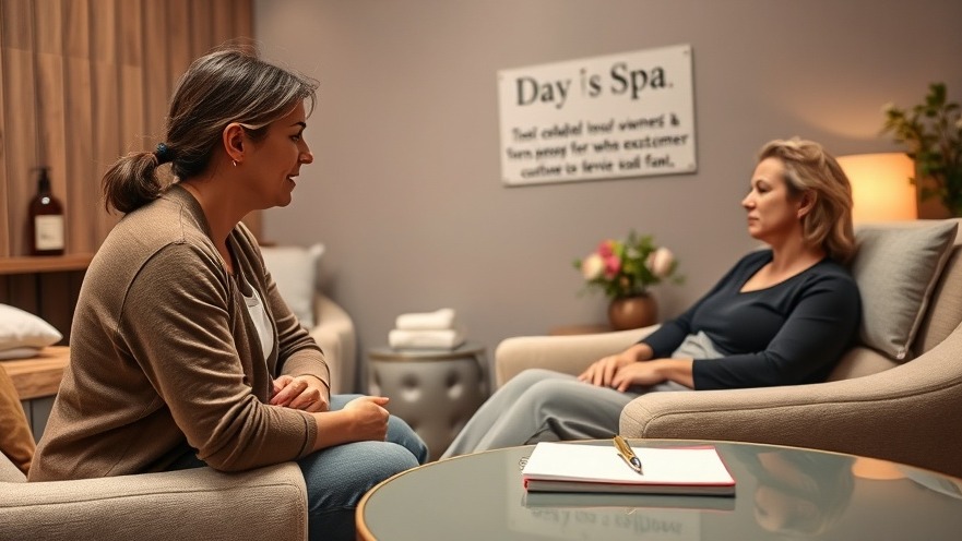 day spa setting where a spa owner is skillfully engaging with a client