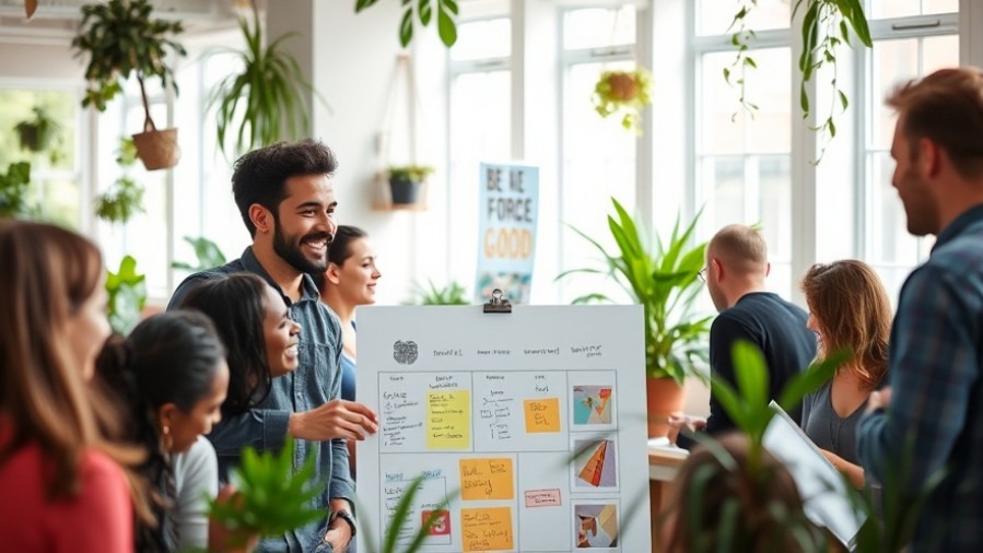 Team collaboration in a bright office, showcasing a positive company culture.