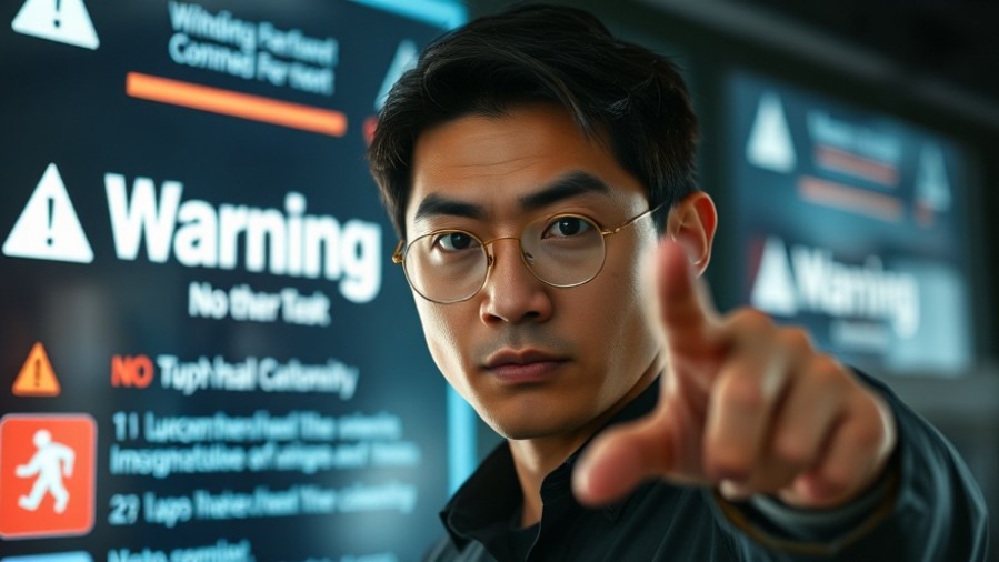 Focused Asian male demonstrating mental health strategies with a serious expression.