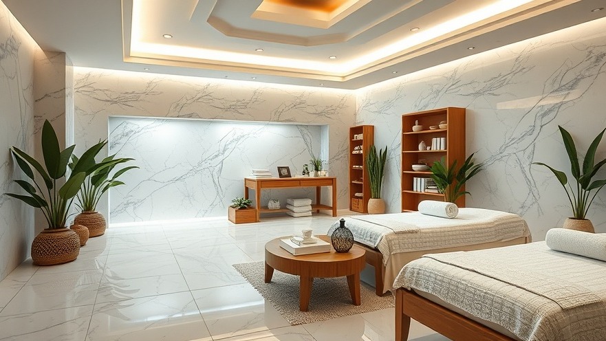likely depicts a serene and well-organized spa environment for maximum productivity