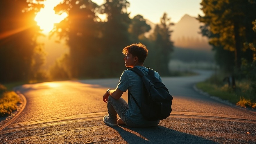 A young adult reflects at a crossroads, symbolizing empowerment strategies in decision-making.