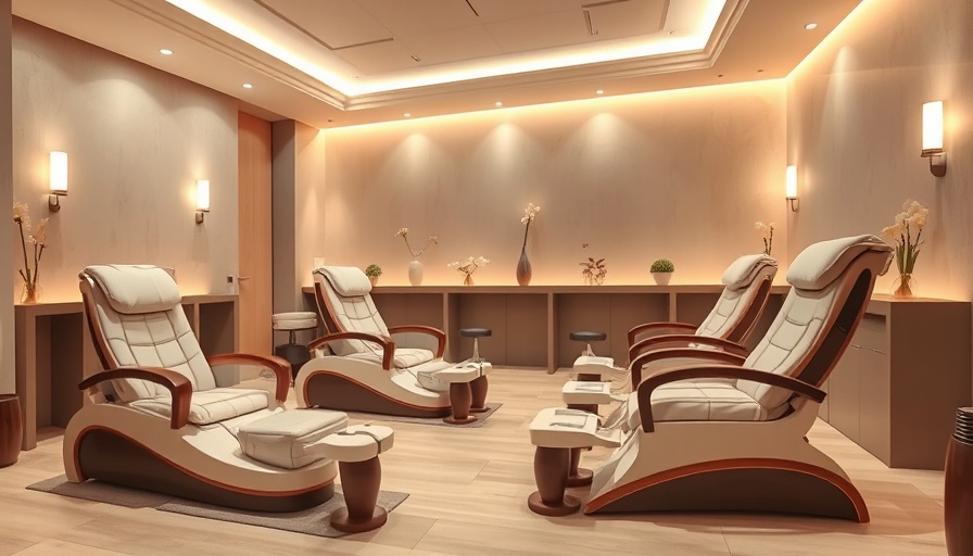 Luxurious CBD spa treatment area with elegant seating.