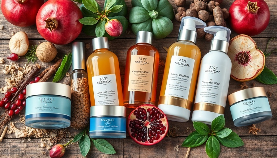 Slow Beauty Collection products styled with natural ingredients.