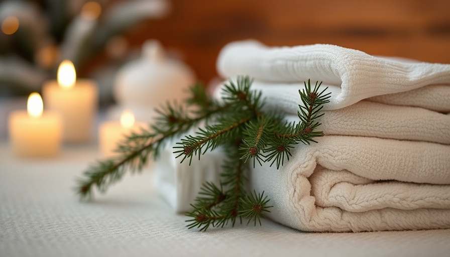 Serene spa setting with winter decor for seasonal treatments.
