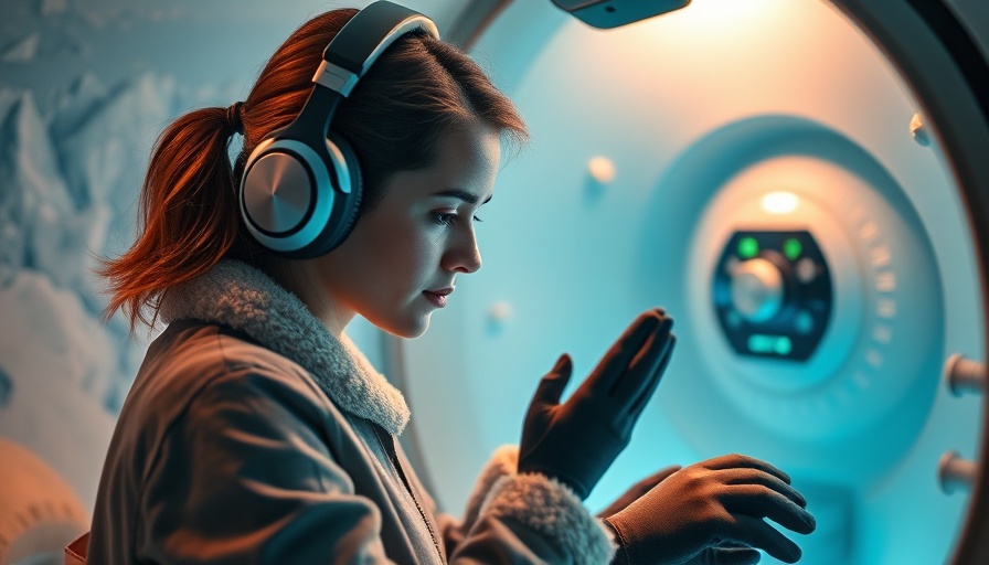 Woman using cryotherapy chamber, showcasing spa innovations.